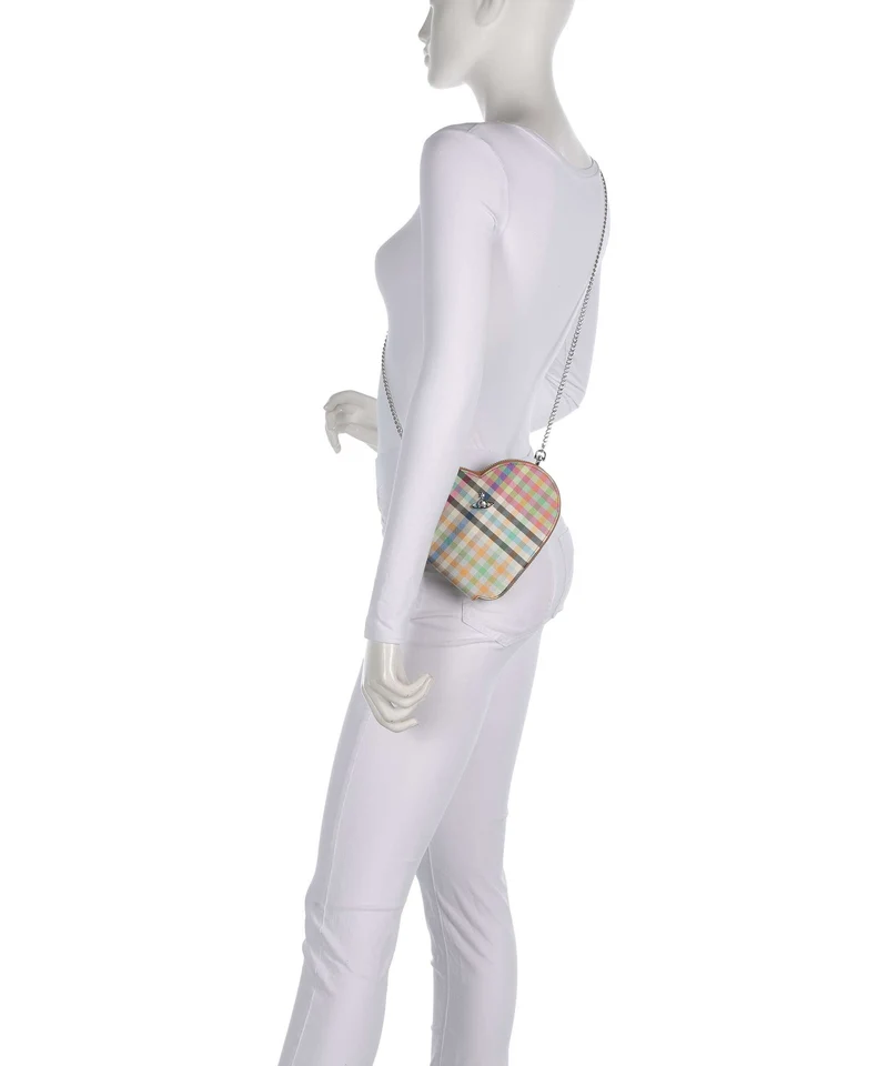 Vivienne Westwood Heart Buccia D'Arancia Umhängetasche heather plaid
