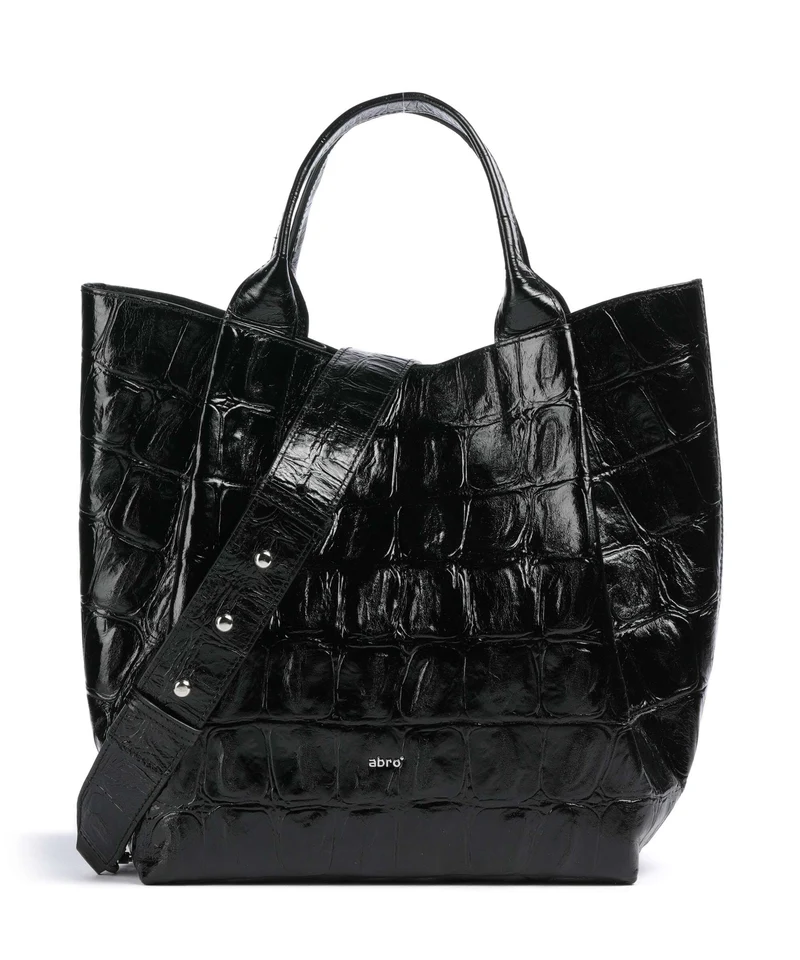 Abro Maxi Cocco Essential Medium Handtasche black/nickel