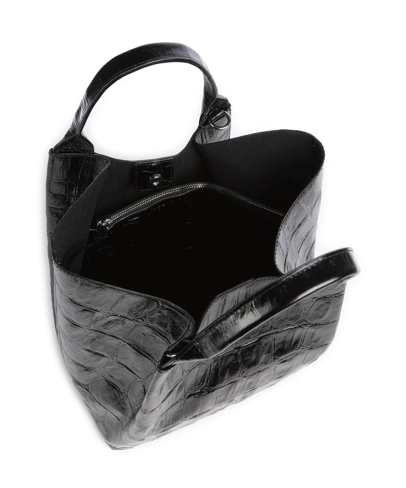 Abro Maxi Cocco Essential Medium Handtasche black/nickel