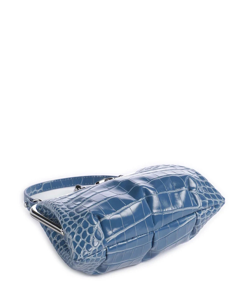 Vivienne Westwood Granny Frame Embossed Croc Handtasche blue