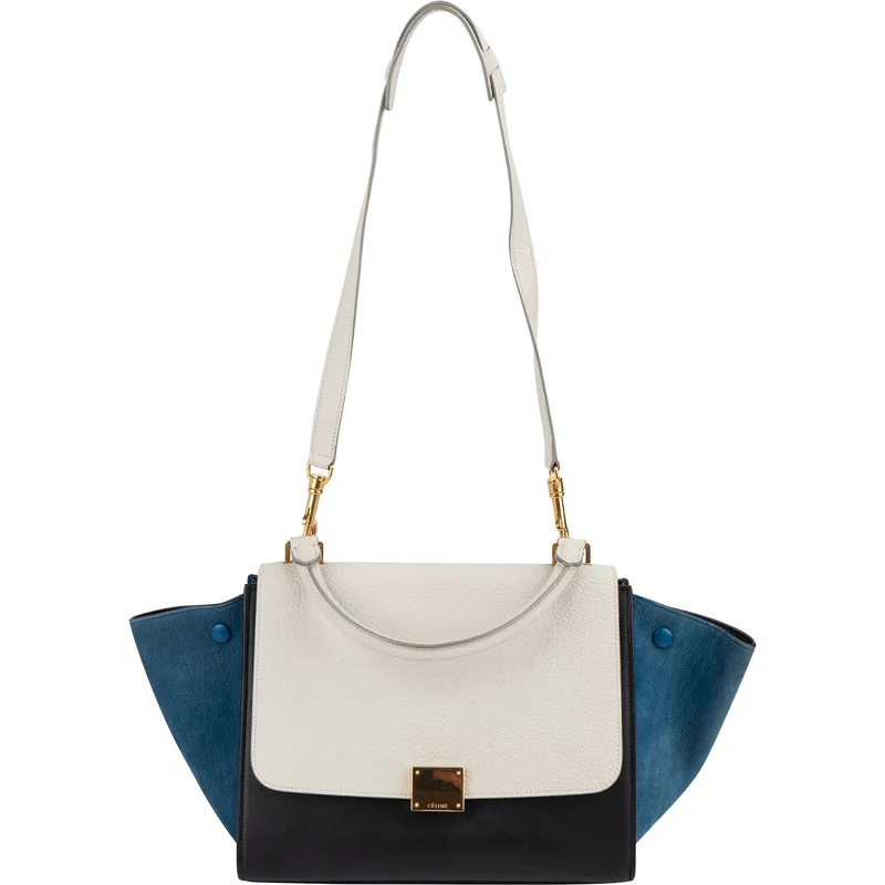 Céline Tricolor Leather Trapeze Handbag