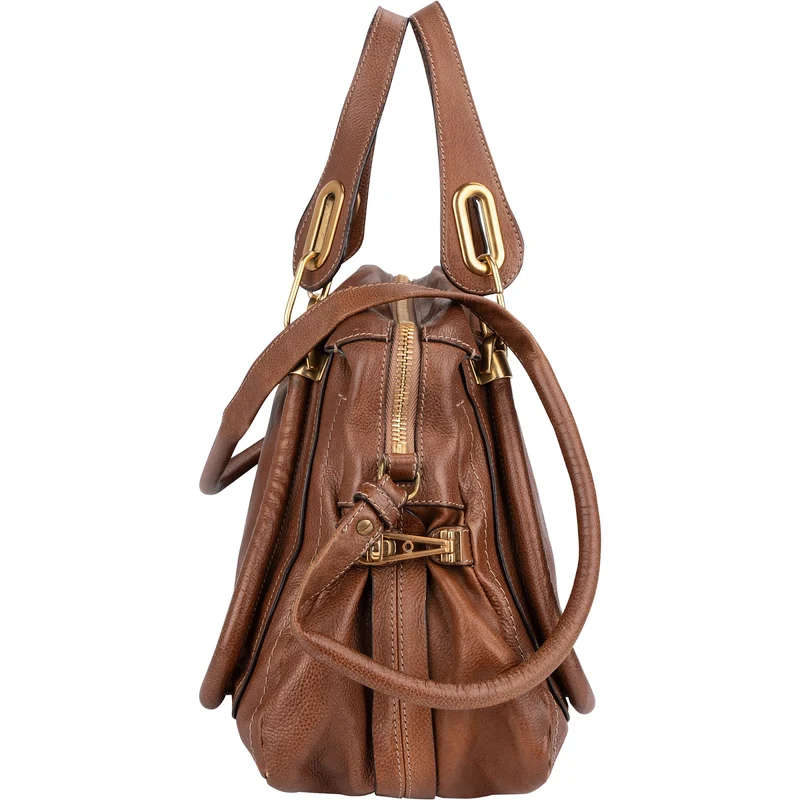Chloé Brown Leather Paraty Handbag