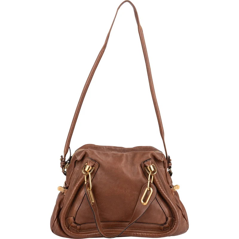 Chloé Brown Leather Paraty Handbag
