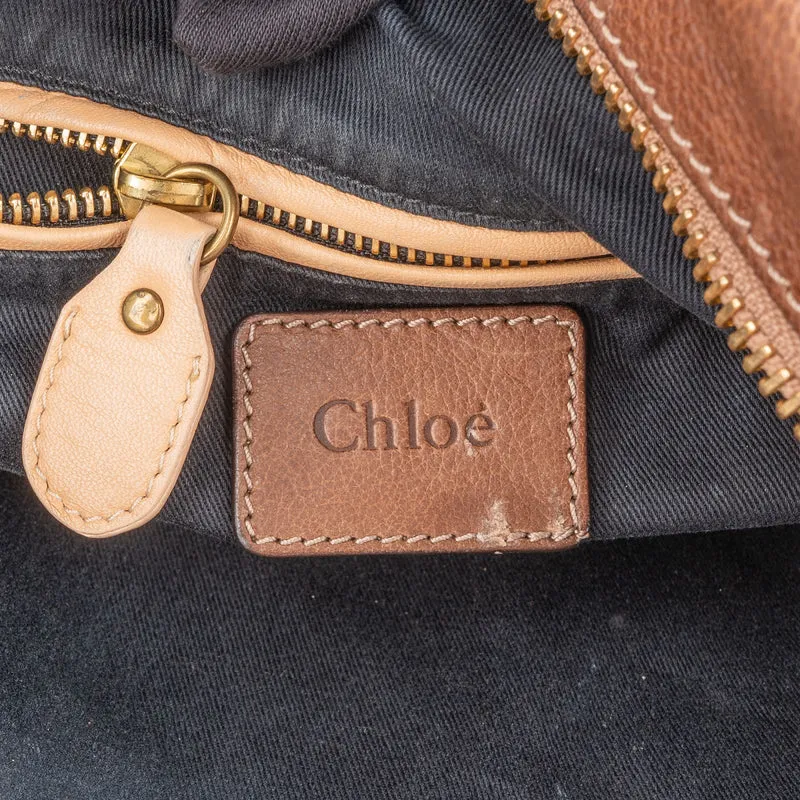 Chloé Brown Leather Paraty Handbag