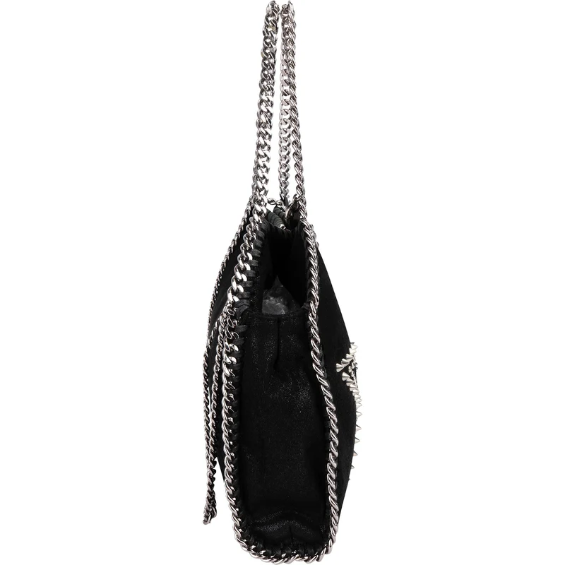 Stella McCartney Studded Star Shaggy Falabella Fold Over Tote Crossbody Bag