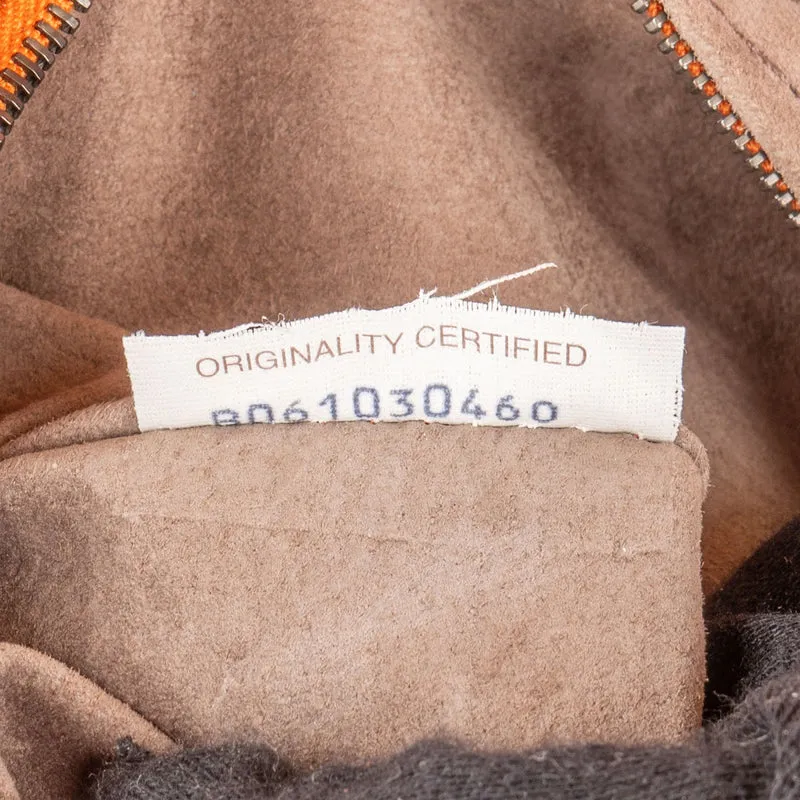 Bottega Veneta Orange Intrecciato Leather Capri Lock Tote Handbag