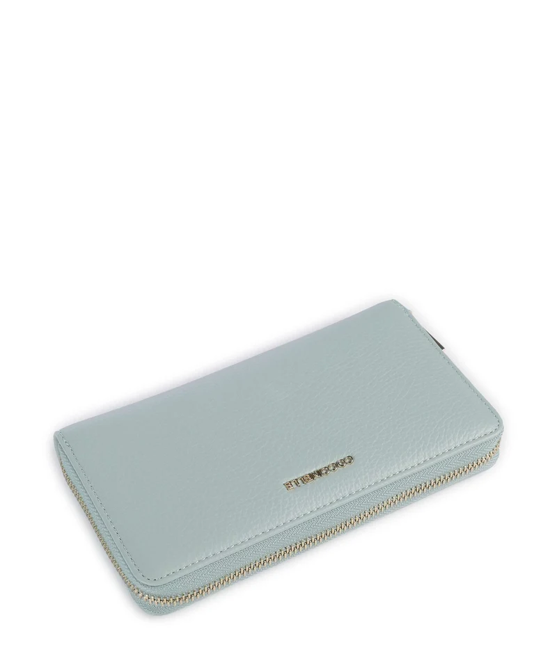 Coccinelle Metallic Soft Geldbörse aquamarine