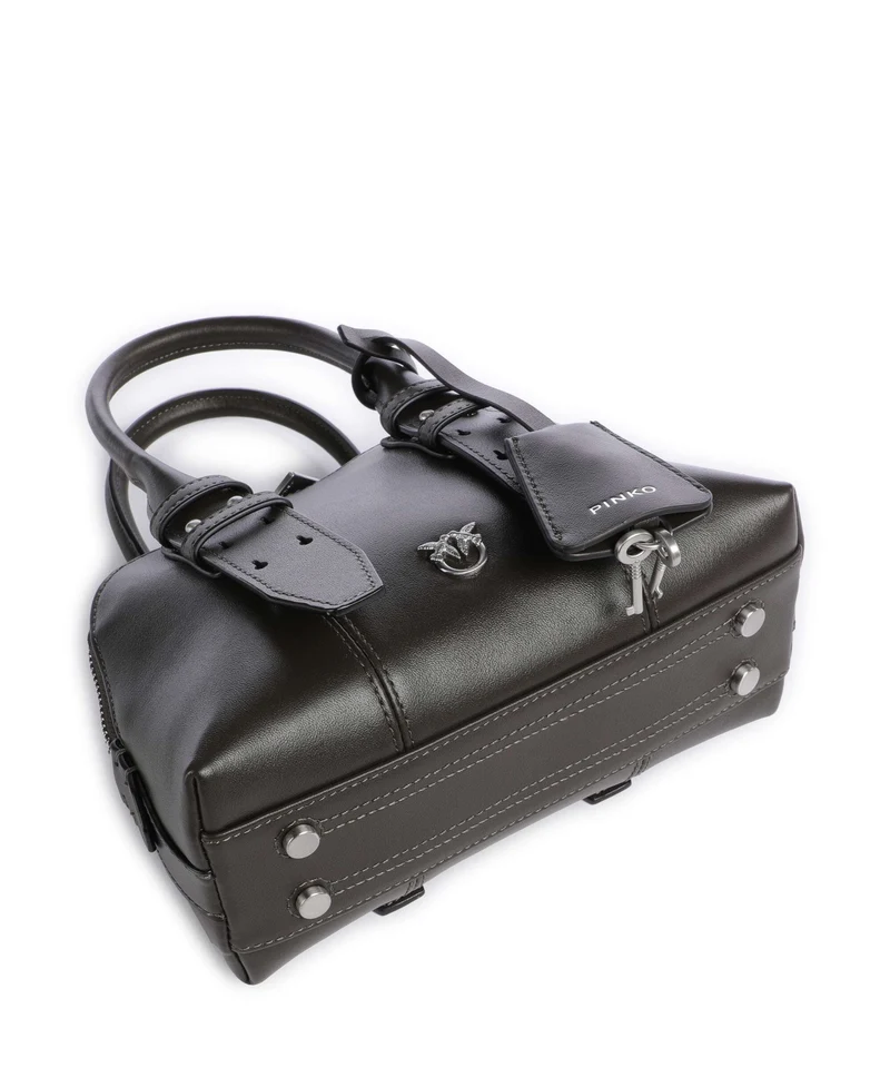 Pinko Bowling Mini Handtasche verde fango/matt silver