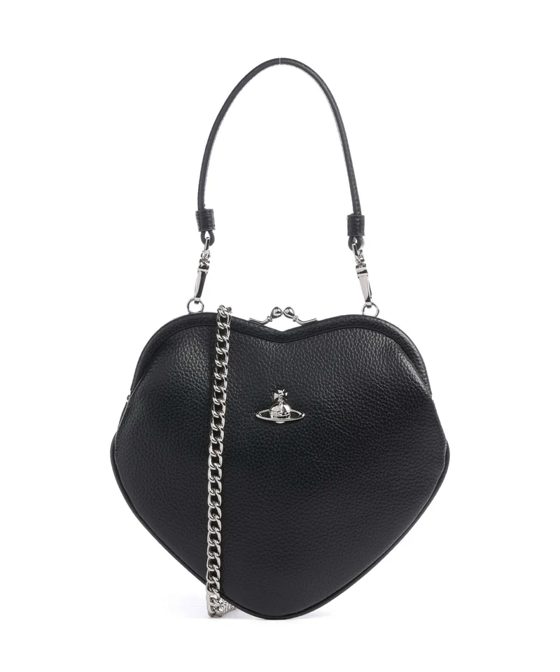 Vivienne Westwood Belle Heart Frame Grain Handtasche black