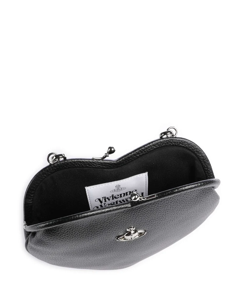 Vivienne Westwood Belle Heart Frame Grain Handtasche black