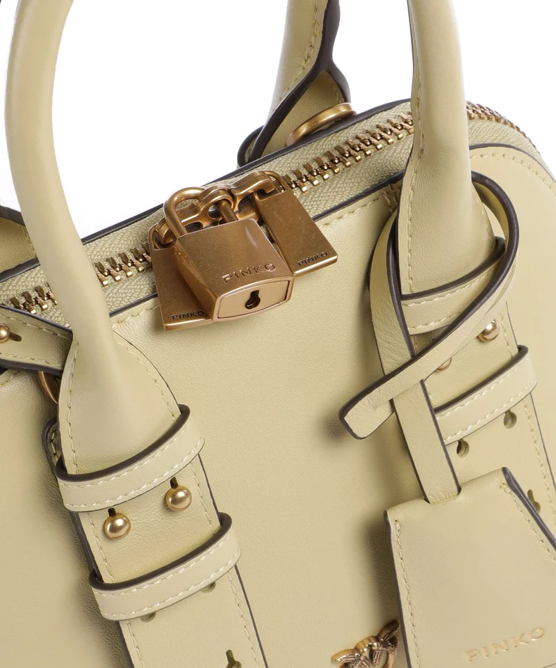 Pinko Bowling Mini Handtasche giallo vaniglia/antique gold