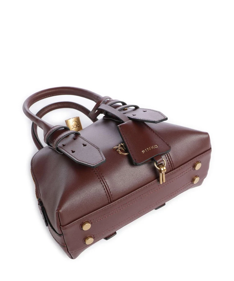 Pinko Bowling Mini Handtasche burgundy wine/antique gold