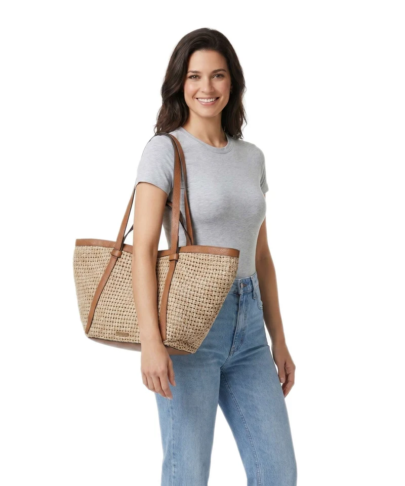 Abro Raffia Cordino Cosmo Large Shopper caramel/cognac