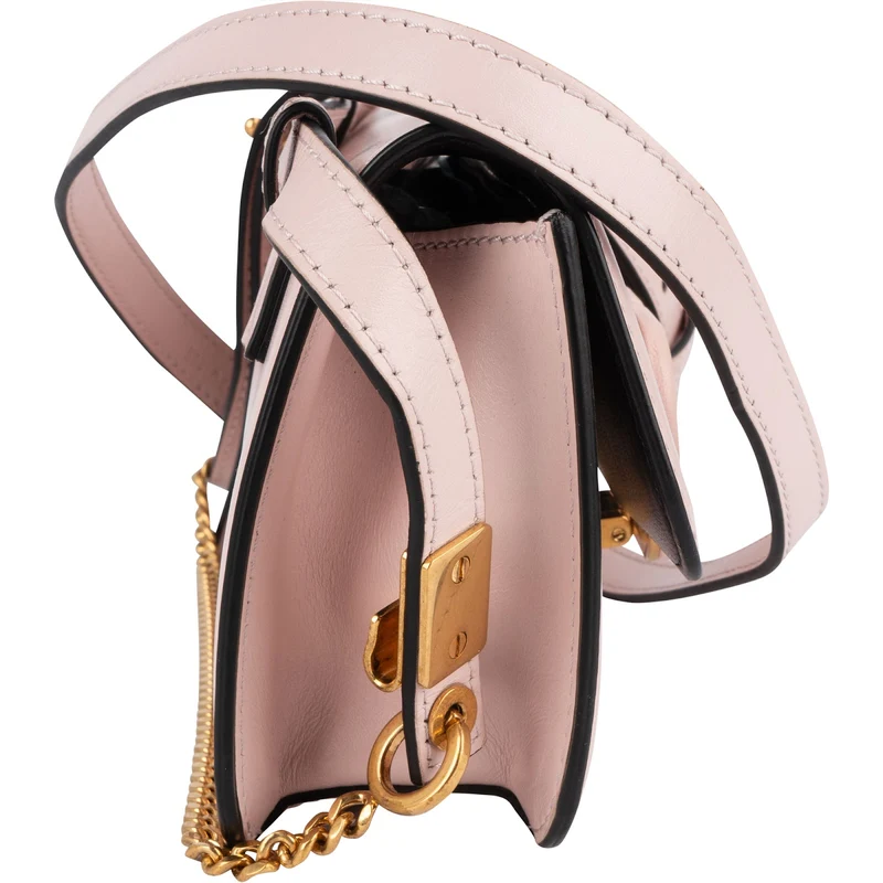 Valentino Garavani Pink Leather Vlogo Crossbody Bag