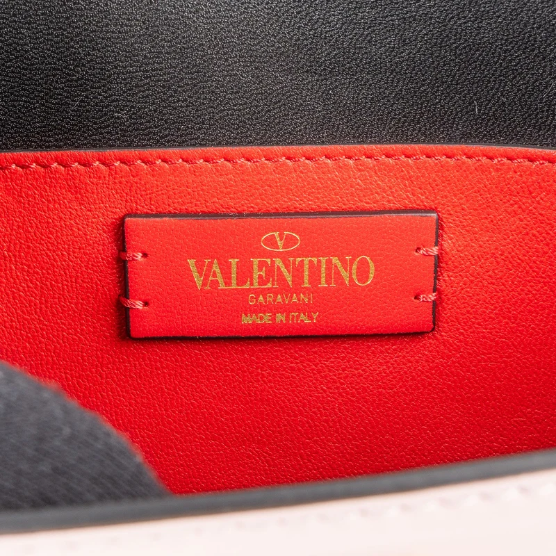 Valentino Garavani Pink Leather Vlogo Crossbody Bag