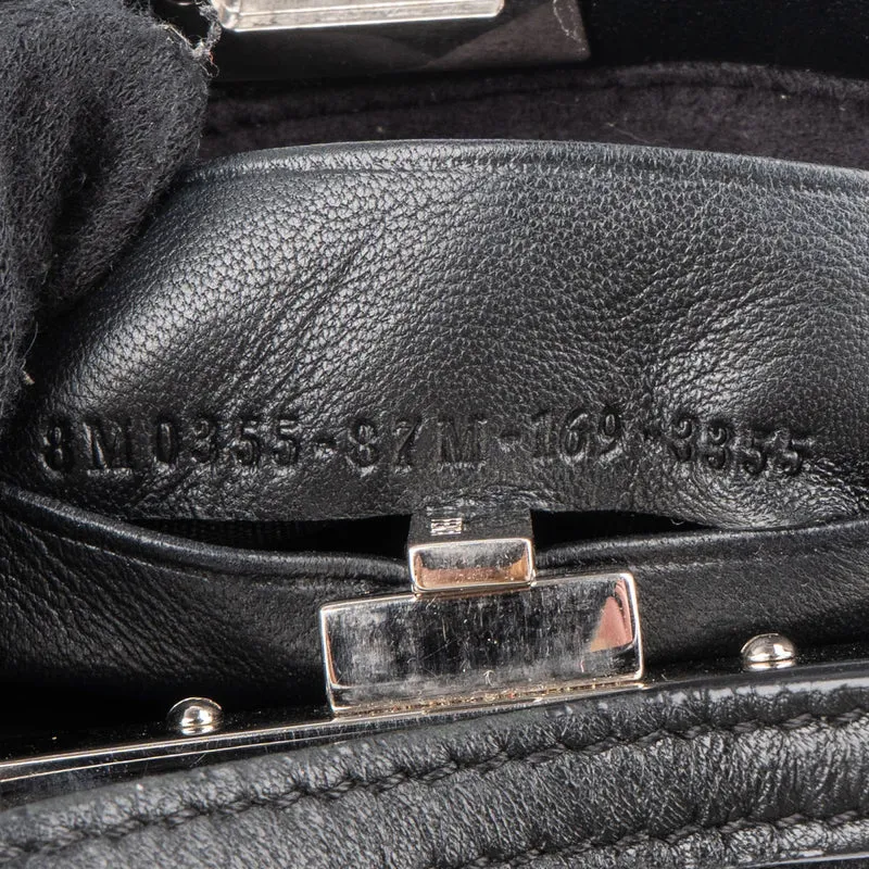 Fendi Leather Flowerland Micro Peekaboo Handbag