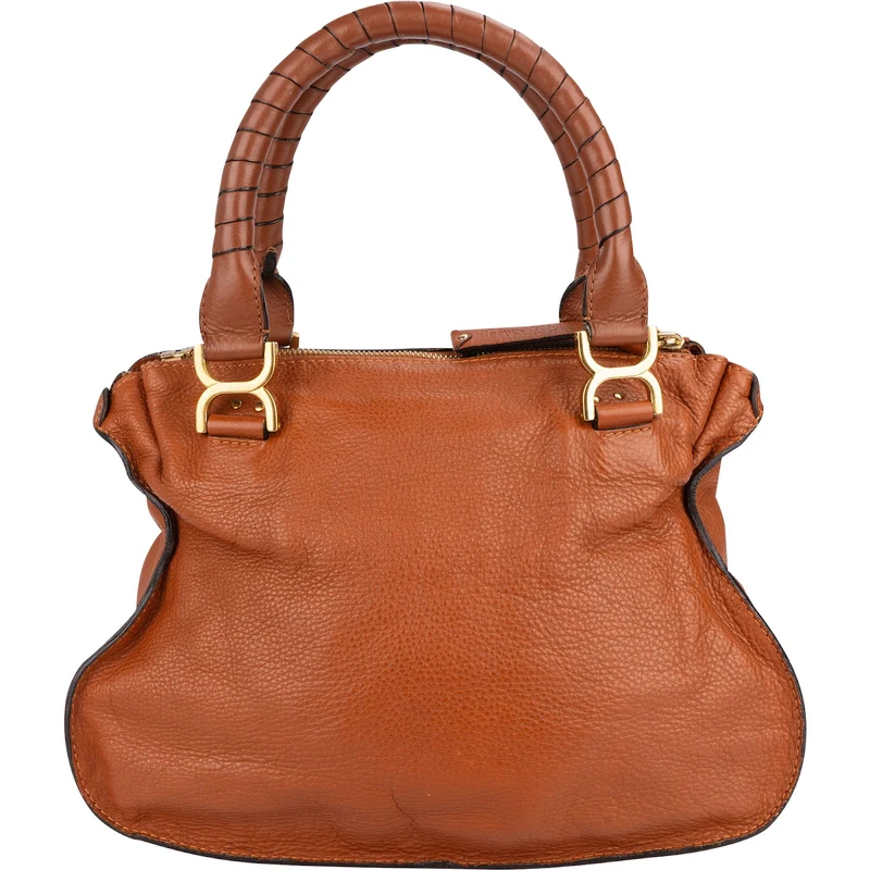 Chloé Grained Calfskin Marcie Satchel Handbag