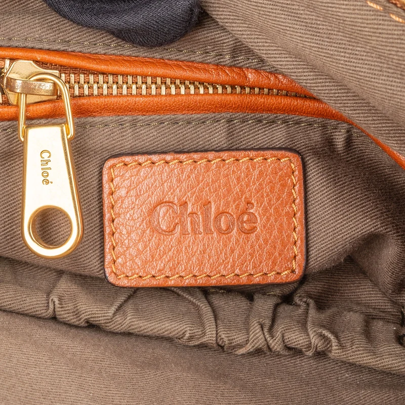 Chloé Grained Calfskin Marcie Satchel Handbag