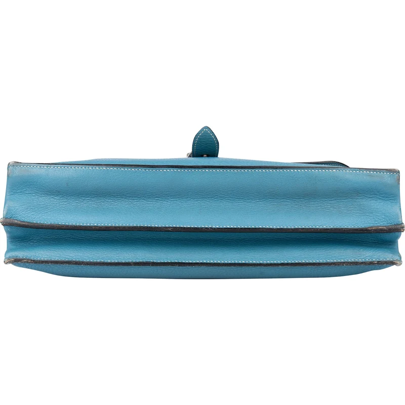 Hermès Blue Jean Togo Leather Sac A Depeches Business Handbag