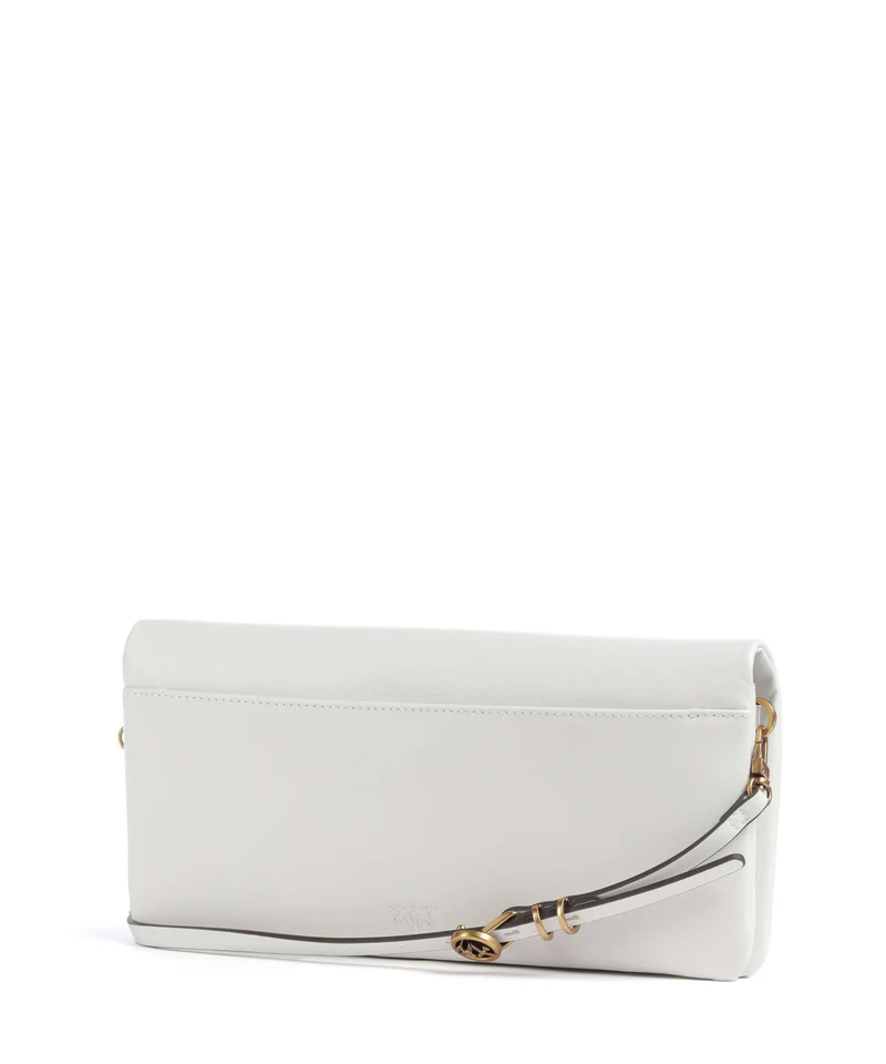 Pinko Click Soft Classic Umhängetasche bianco nembo/antique gold