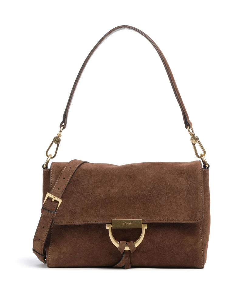 Abro Suede Temi Schultertasche wood