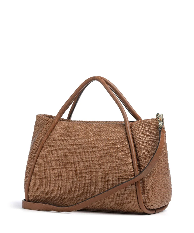 Abro Raffia Intreccio Willow Handtasche caramel/cognac