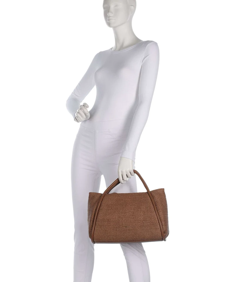 Abro Raffia Intreccio Willow Handtasche caramel/cognac