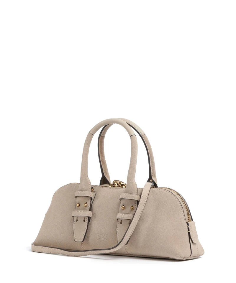 Pinko Bowling Horizontal Handtasche beige/grigio fumo/antique gold