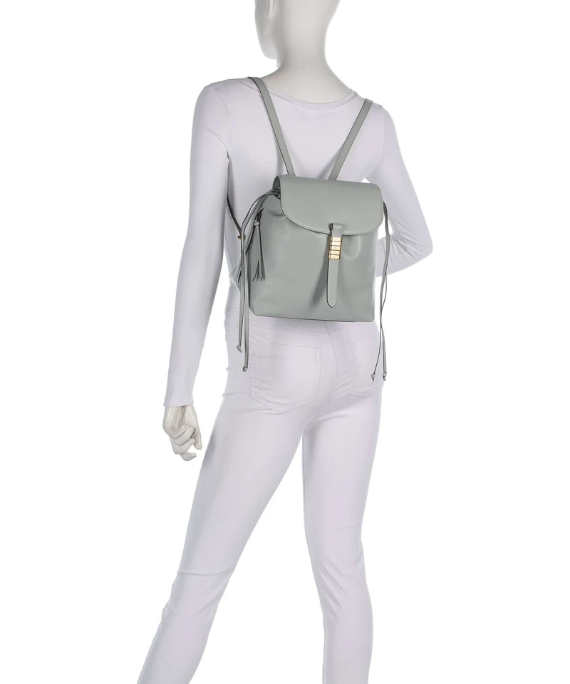 Pinko Saddle Rucksack-Tasche grigio perla/antique gold