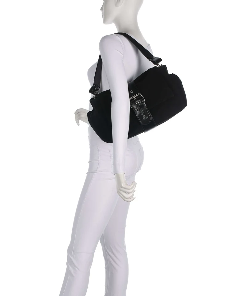 Vivienne Westwood Hazel Suede Treasure XL Schultertasche black