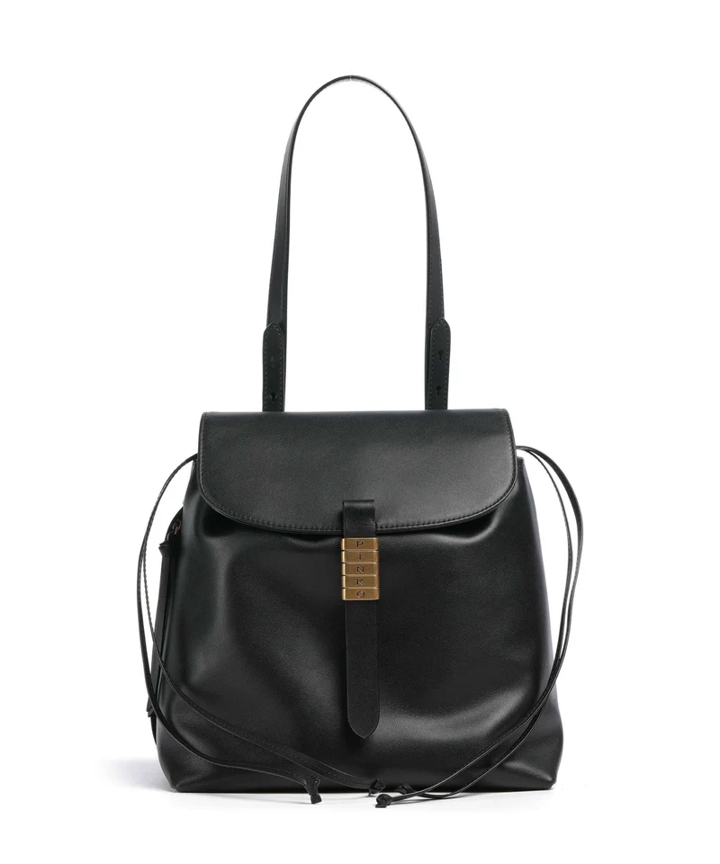 Pinko Saddle Rucksack-Tasche nero/antique gold