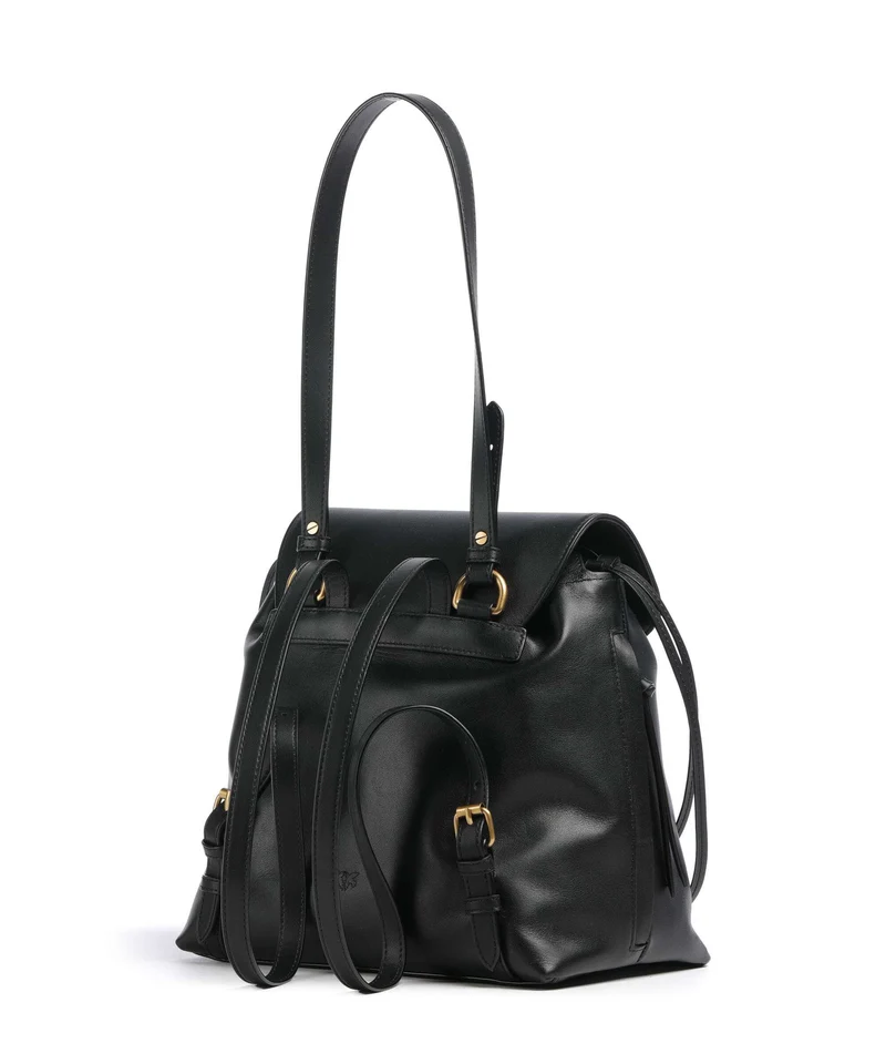 Pinko Saddle Rucksack-Tasche nero/antique gold