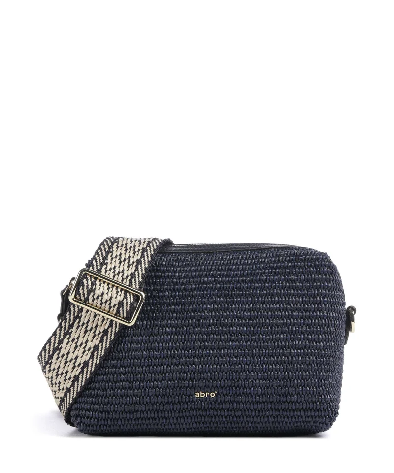 Abro Raffia Kaia Umhängetasche navy