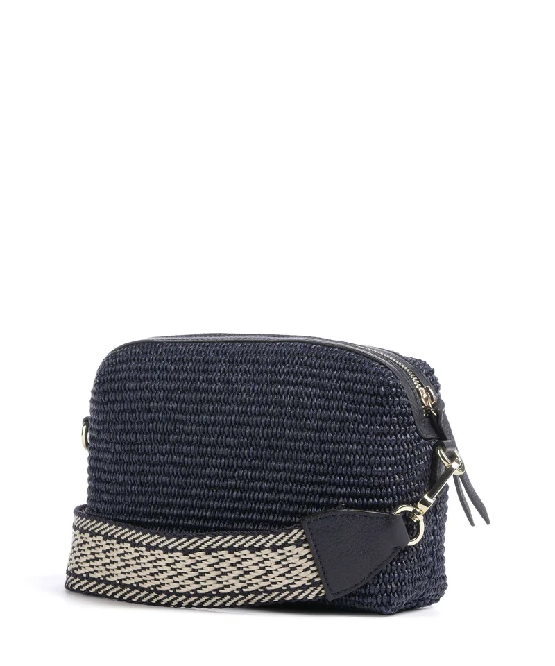Abro Raffia Kaia Umhängetasche navy
