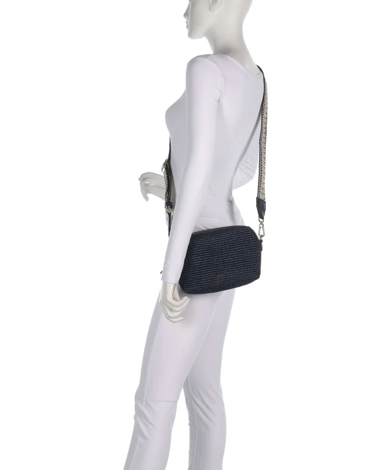 Abro Raffia Kaia Umhängetasche navy