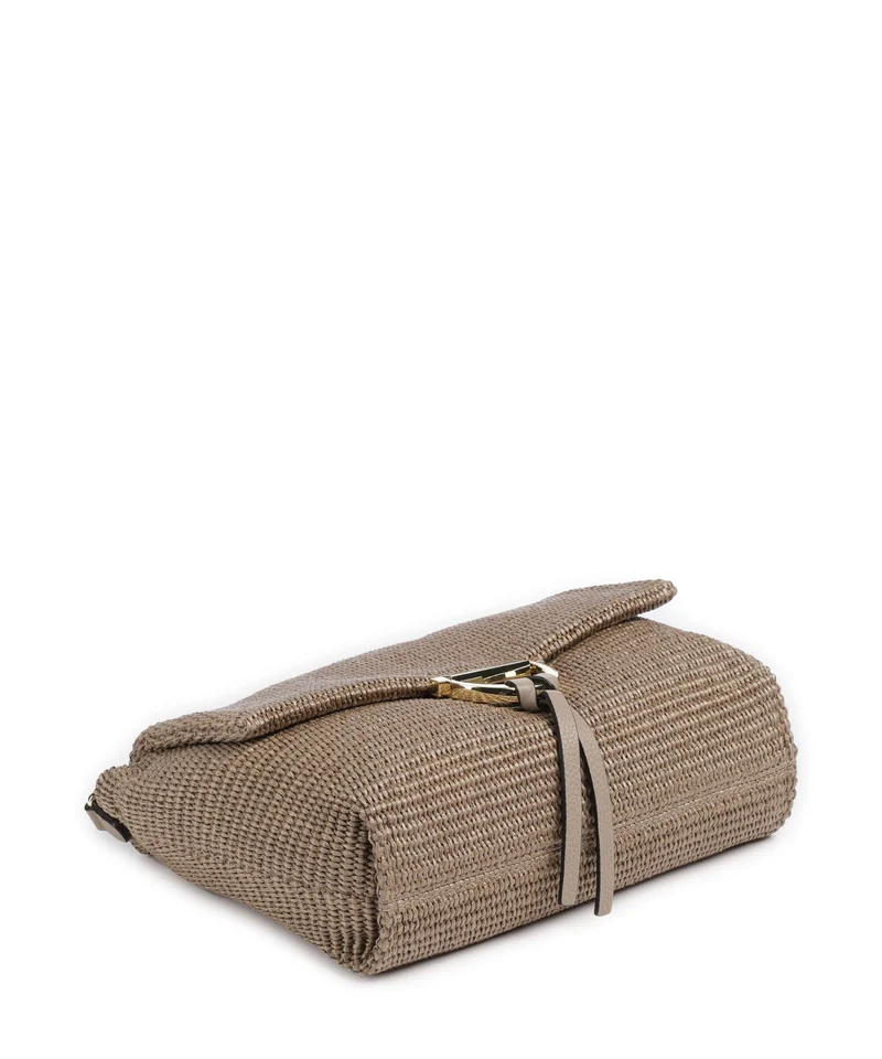 Abro Raffia Classica Temi Medium Schultertasche siena