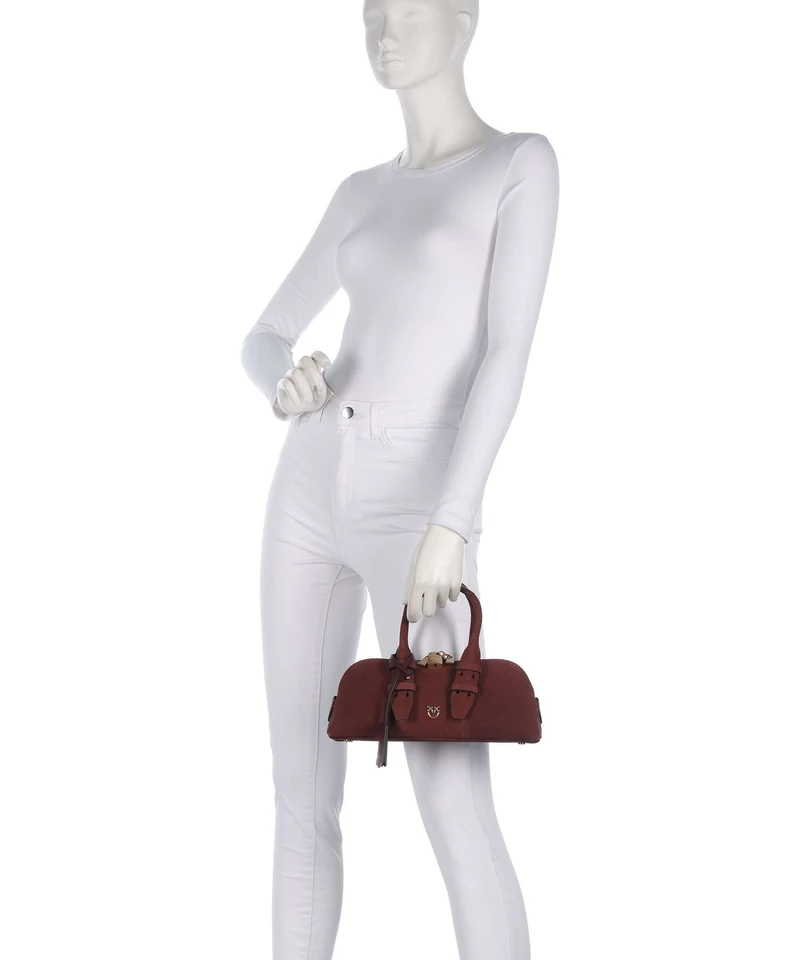 Pinko Bowling Horizontal Handtasche rosso vino/antique gold