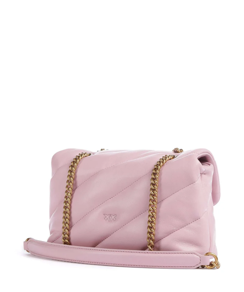 Pinko Love Puff Mini Schultertasche rosa chiaro/antique gold