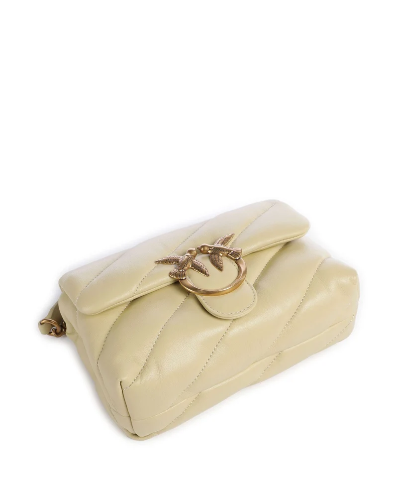 Pinko Love Puff Mini Schultertasche giallo vaniglia/antique gold