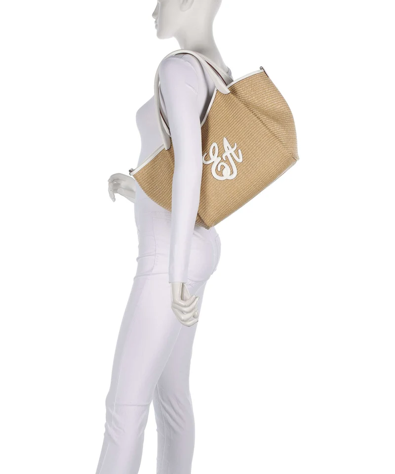 Emporio Armani Durini 24 M-L Shopper naturale/bianco