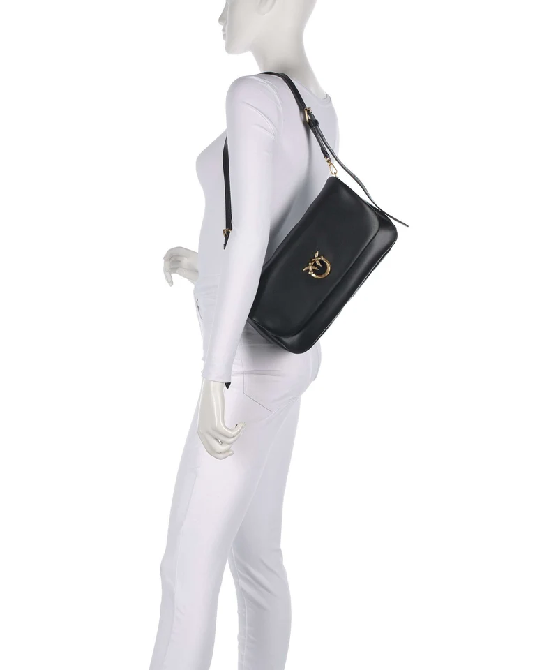 Pinko Click Soft Horizontal Schultertasche nero/antique gold
