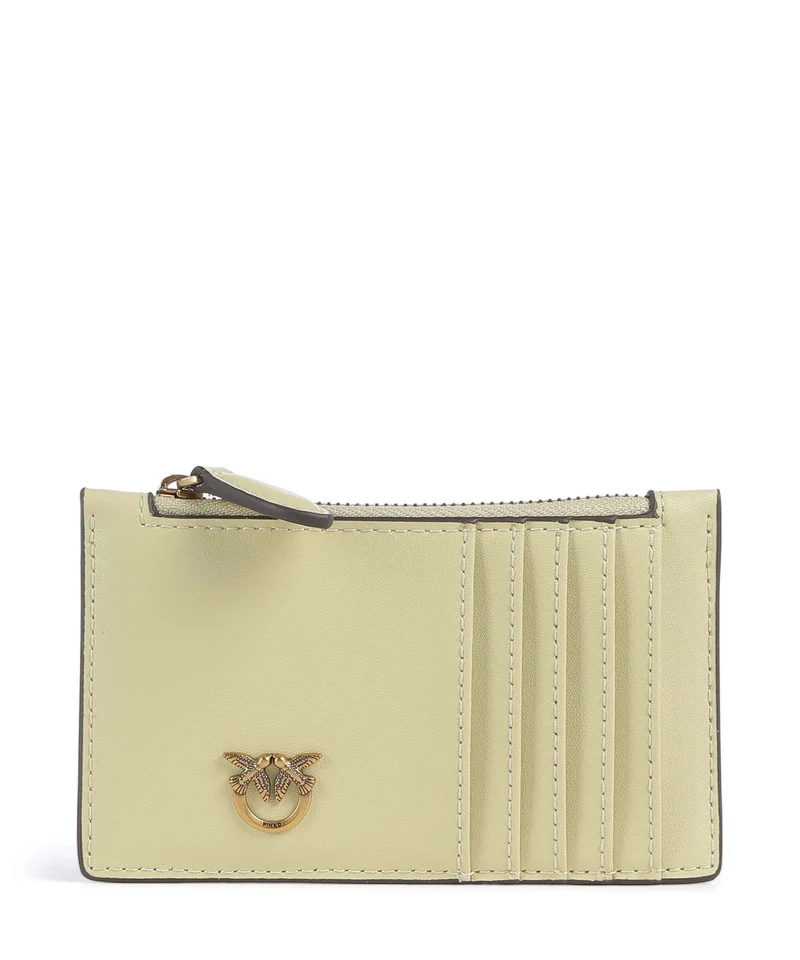 Pinko Airone Kreditkartenetui giallo vaniglia/antique gold