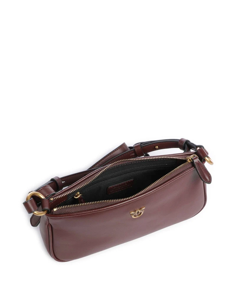 Pinko Half Moon Mini Umhängetasche burgundy wine/antique gold