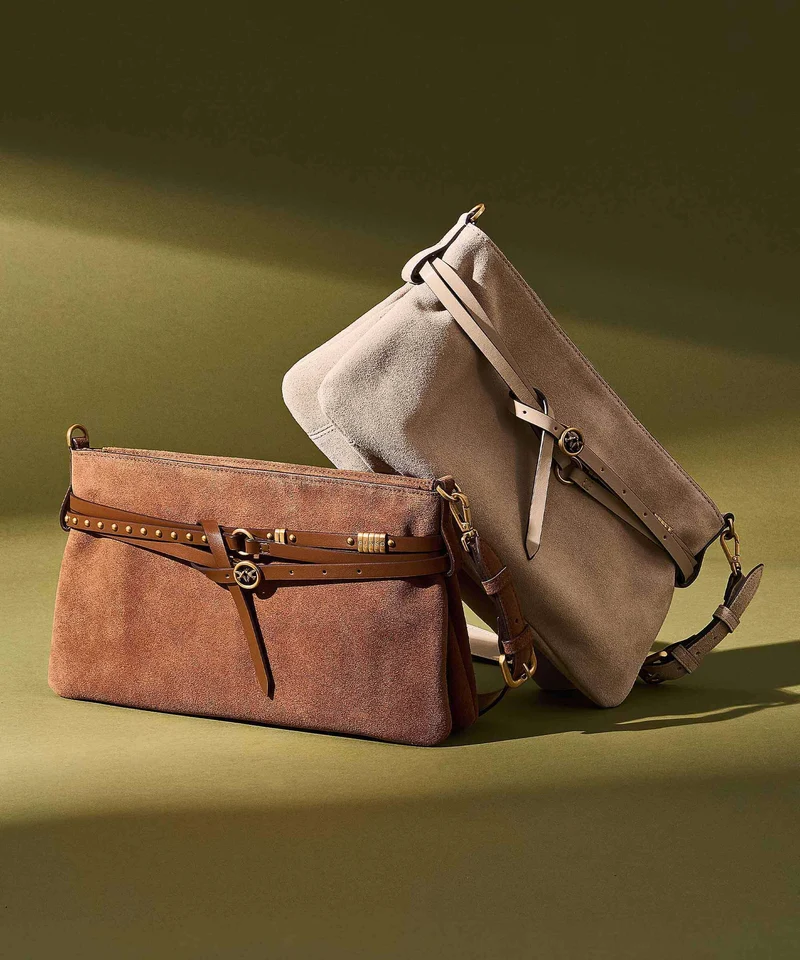 Pinko Belt Classic Schultertasche marrone/leone/antique gold