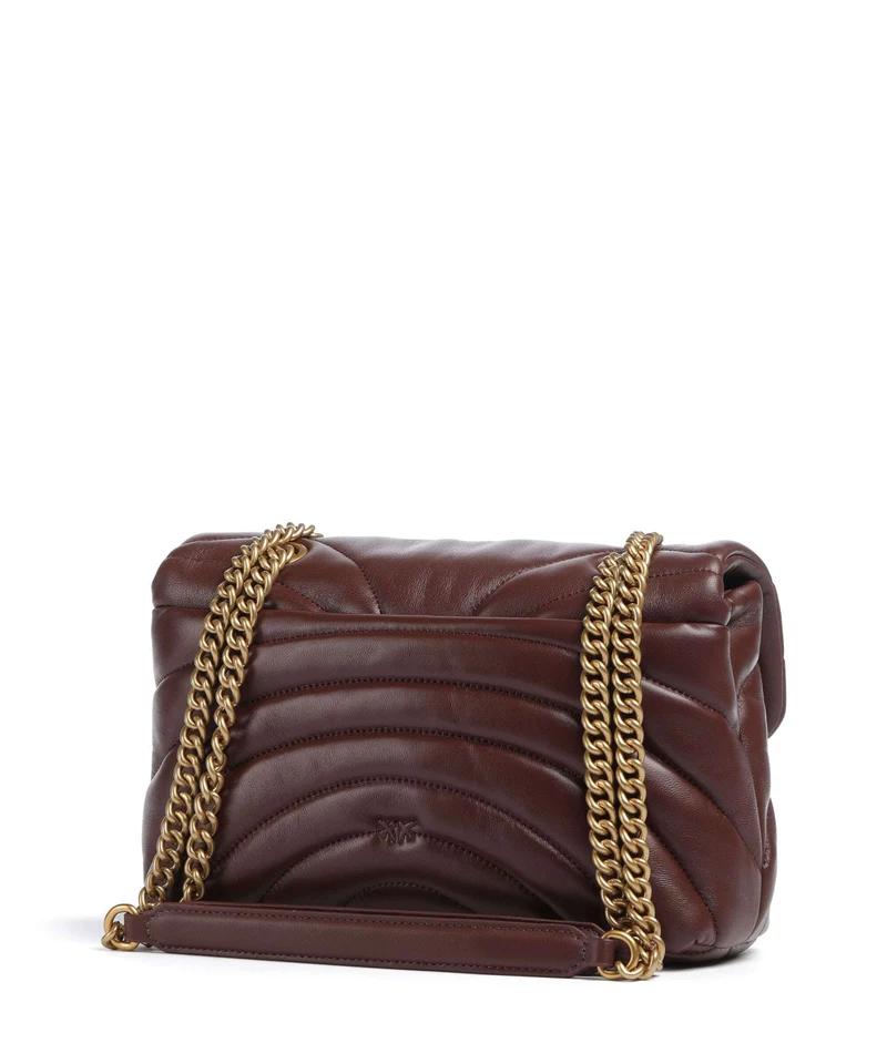 Pinko Love Puff Classic Schultertasche burgundy wine/antique gold