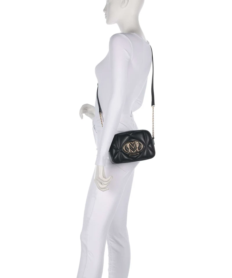 Love Moschino Embossed Q Umhängetasche black