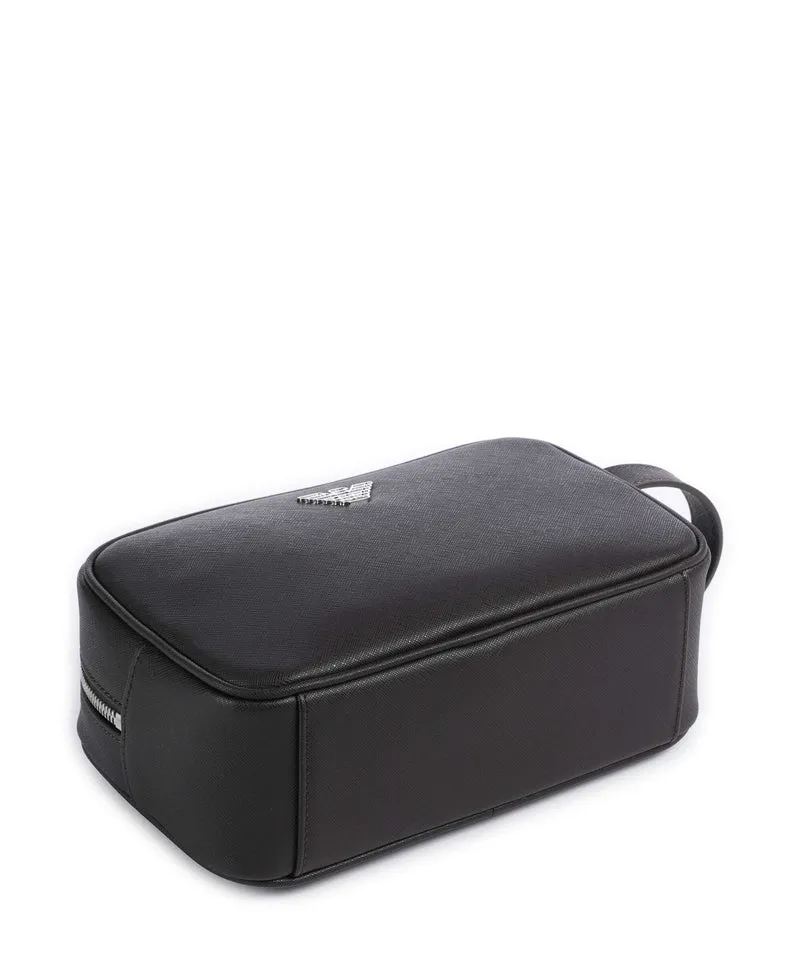 Emporio Armani Saffiano Animation Kulturbeutel ebony