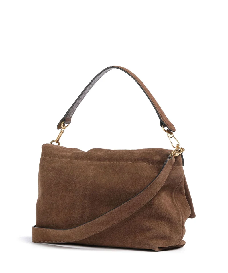Abro Suede Temi Large Schultertasche wood