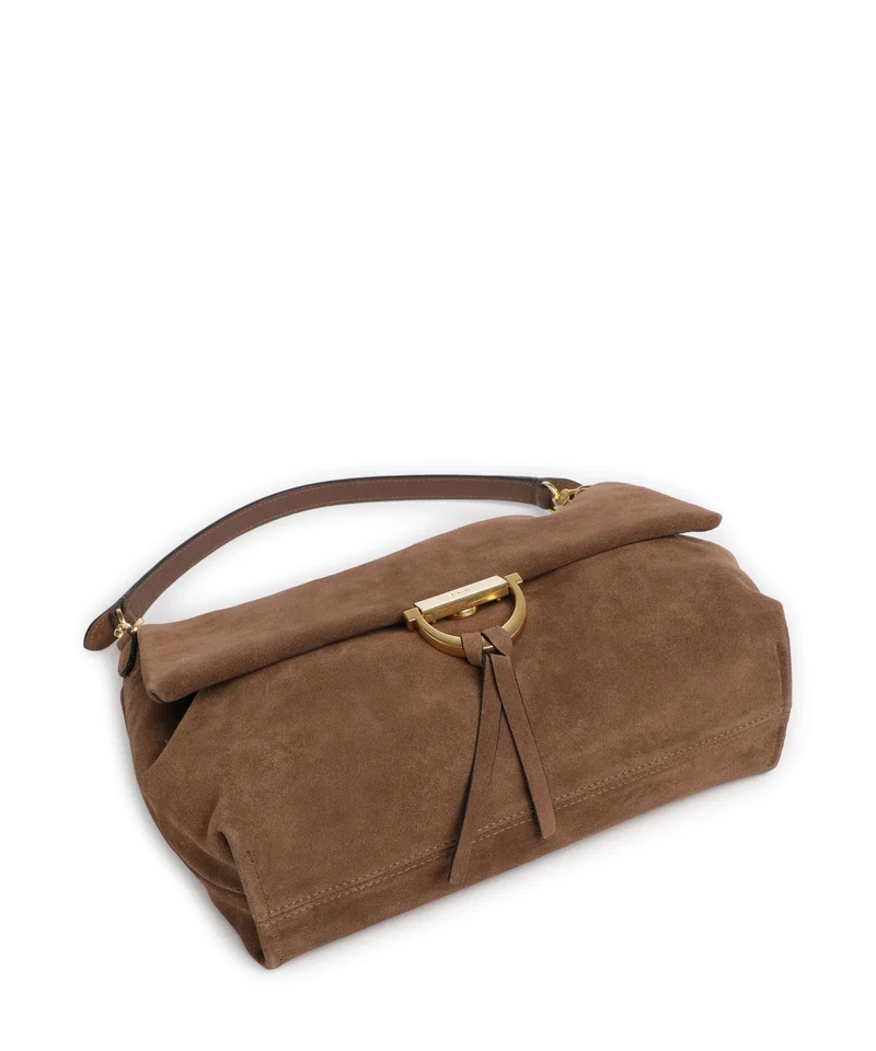 Abro Suede Temi Large Schultertasche wood