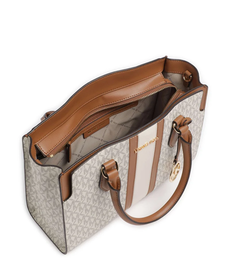 Michael Kors Becca Medium Handtasche vanilla/acorn
